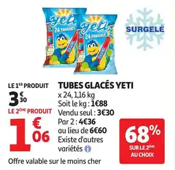 Auchan Tubes glacés yeti aanbieding