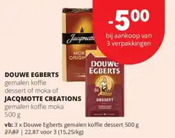Spar Express Douwe Egberts of Jacqmotte Creations aanbieding