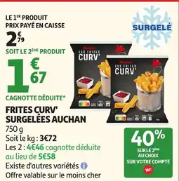 Auchan Frites curv' surgelées auchan aanbieding