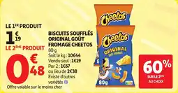 Auchan Biscuits soufflés original goût fromage cheetos aanbieding