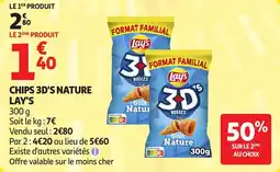 Auchan Chips 3d's nature lay's aanbieding