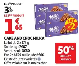 Auchan Cake & choc milka aanbieding