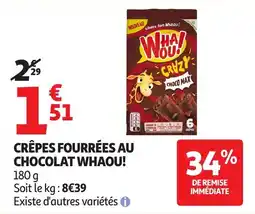 Auchan Crêpes fourrées au chocolat whaou! aanbieding