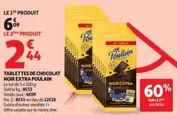Auchan Tablettes de chocolat noir extra poulain aanbieding