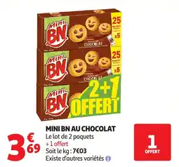Auchan Mini bn au chocolat aanbieding