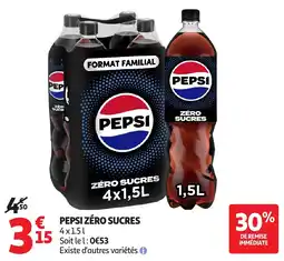 Auchan Pepsi zéro sucres aanbieding