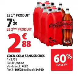 Auchan Coca-cola sans sucres aanbieding
