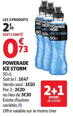 Auchan Powerade ice storm aanbieding