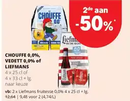 Spar Express Chouffe 0,0%, vedett 0,0% of liefmans aanbieding