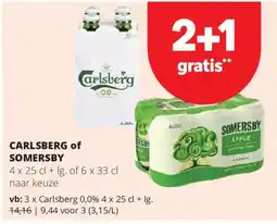 Spar Express Carlsberg of somersby aanbieding
