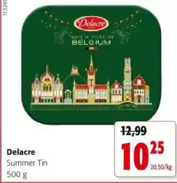 Colruyt Delacre summer tin aanbieding