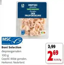 Colruyt Boni selection diepzeegarnalen aanbieding