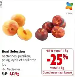 Colruyt Boni Selection nectarines, perziken, paraguayo's of abrikozen aanbieding