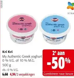 Colruyt Kri kri my authentic greek yoghurt aanbieding