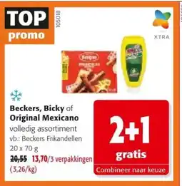 Colruyt Beckers, Bicky of Original Mexicano aanbieding