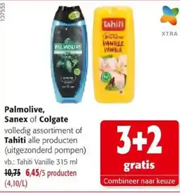 Colruyt Palmolive and Tahiti shower gels aanbieding