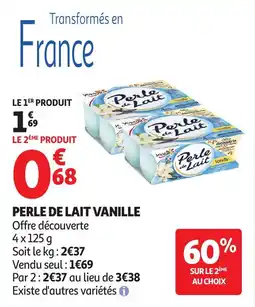 Auchan Perle De Lait Vanille aanbieding