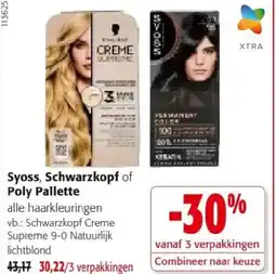 Colruyt Syoss, Schwarzkopf of Poly Pallette aanbieding