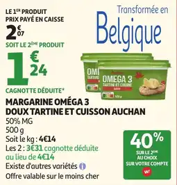 Auchan Margarine Omega 3 Doux Tartine Et Cuisson Auchan aanbieding