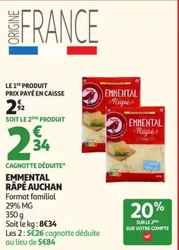 Auchan Emmental Rapé Auchan aanbieding