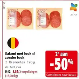 Colruyt Salami met look of zonder look aanbieding