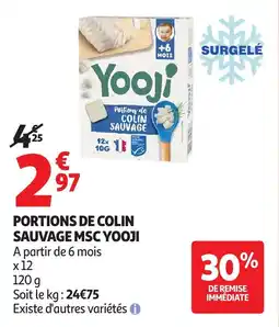 Auchan Portions De Colin Sauvage Msc Yooji aanbieding