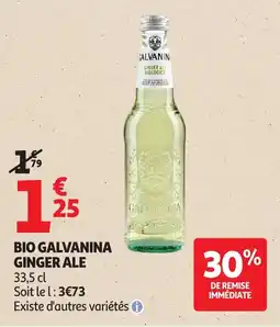 Auchan Bio Galvanina Ginger Ale aanbieding