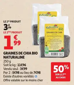 Auchan Graines De Chia Bio Naturaline aanbieding