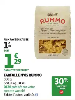 Auchan Farfalle N°85 Rummo aanbieding