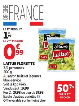 Auchan Laitue Florette aanbieding