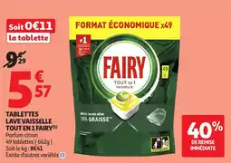 Auchan Tablettes Lave Vaisselle Tout En 1 Fairy aanbieding