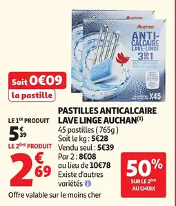 Auchan Pastilles Anticalcaire Lave Linge Auchan aanbieding