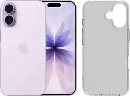 Coolblue Apple iPhone 17 256GB Paars + BlueBuilt Protective Back Cover Transparant aanbieding
