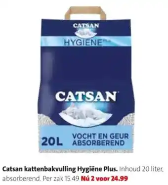 Intratuin Catsan kattenbakvulling Hygiëne Plus aanbieding