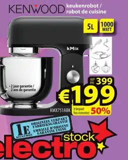 ElectroStock Kenwood keukenrobot robot de cuisine KMX751ABK aanbieding
