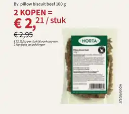 Horta Pillow biscuit beef aanbieding
