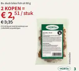 Horta Duck bites fish oil aanbieding