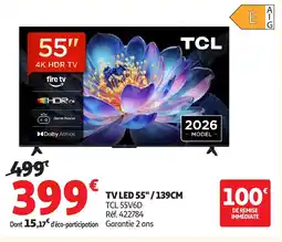 Auchan TCL 55V6D aanbieding
