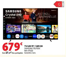 Auchan Samsung 75U7005 aanbieding