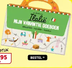 Boekenvoordeel Italie mijn vakantie doeboek aanbieding