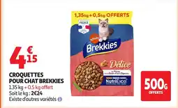 Auchan Croquettes pour chat brekkies aanbieding