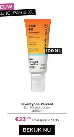 ICI PARIS XL Seventyone Percent Sun Kissed Lotion spf50+ aanbieding