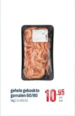 Horeca totaal Gehele gekookte garnalen 60/80 aanbieding