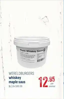 Horeca totaal Wereldburgers whiskey maple saus aanbieding