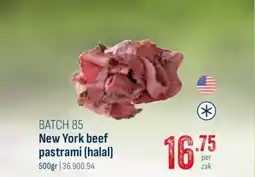 Horeca totaal Batch 85 new york beef pastrami halal aanbieding
