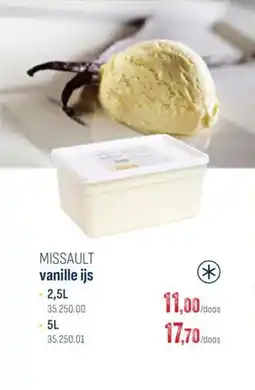 Horeca totaal Missault vanille ijs aanbieding