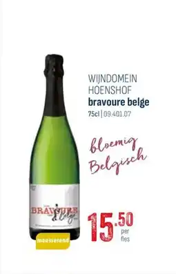 Horeca totaal Wijndomein hoenshof bravoure belge aanbieding
