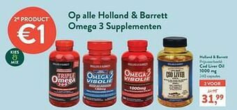 Holland & Barrett Cod liver oil 1000 mg aanbieding
