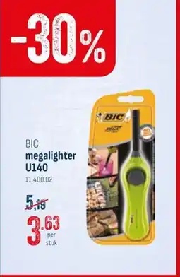 Horeca totaal BIC megalighter U140 aanbieding