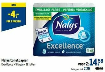 Makro Nalys toiletpapier aanbieding